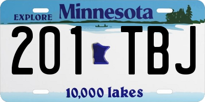 MN license plate 201TBJ