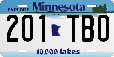 MN license plate 201TBO