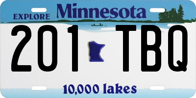 MN license plate 201TBQ