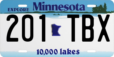 MN license plate 201TBX