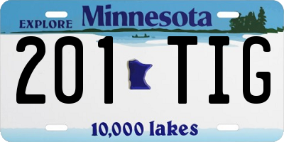 MN license plate 201TIG