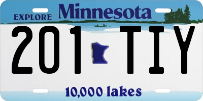 MN license plate 201TIY