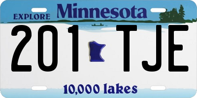 MN license plate 201TJE