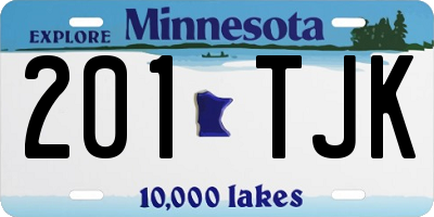 MN license plate 201TJK