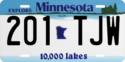 MN license plate 201TJW