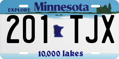 MN license plate 201TJX