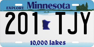 MN license plate 201TJY