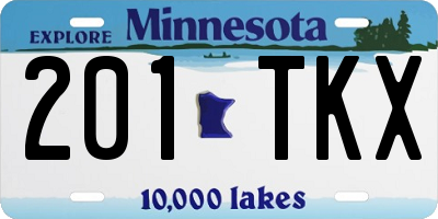 MN license plate 201TKX