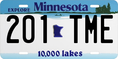 MN license plate 201TME