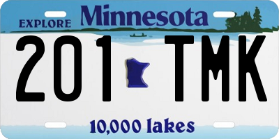 MN license plate 201TMK