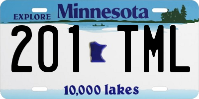MN license plate 201TML