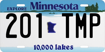MN license plate 201TMP