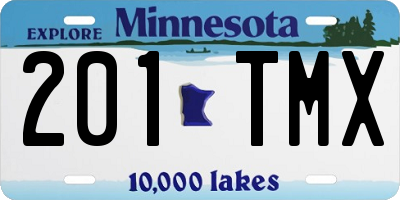 MN license plate 201TMX
