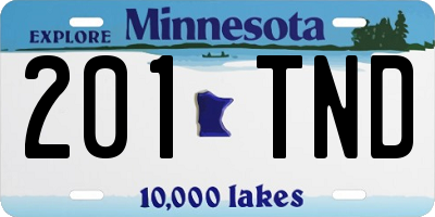 MN license plate 201TND