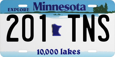 MN license plate 201TNS