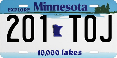 MN license plate 201TOJ