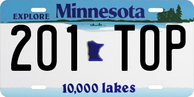 MN license plate 201TOP