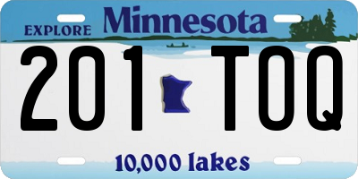 MN license plate 201TOQ
