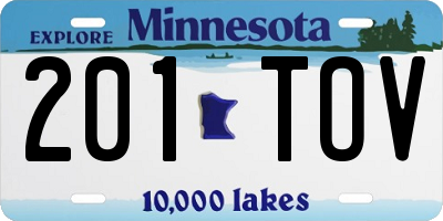 MN license plate 201TOV