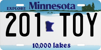 MN license plate 201TOY