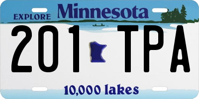 MN license plate 201TPA