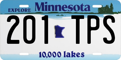 MN license plate 201TPS