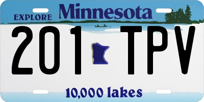 MN license plate 201TPV