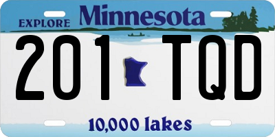 MN license plate 201TQD