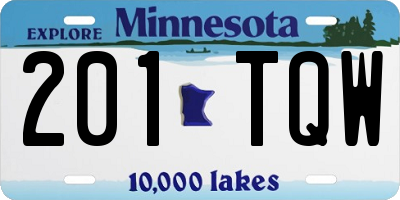 MN license plate 201TQW