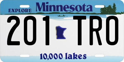 MN license plate 201TRO