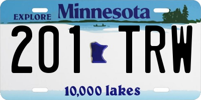 MN license plate 201TRW