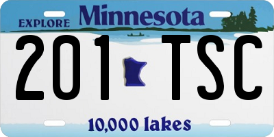 MN license plate 201TSC