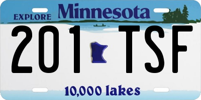 MN license plate 201TSF