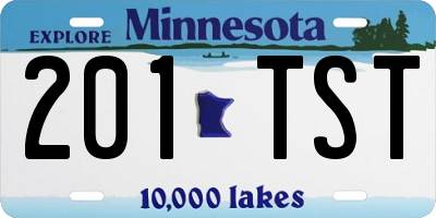 MN license plate 201TST
