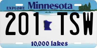 MN license plate 201TSW