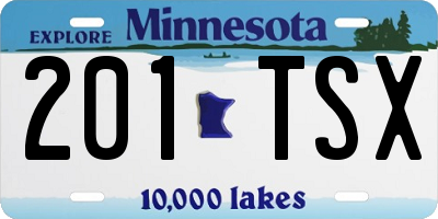 MN license plate 201TSX
