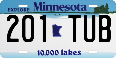 MN license plate 201TUB