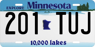 MN license plate 201TUJ