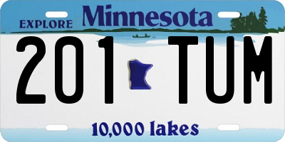 MN license plate 201TUM