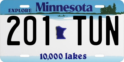 MN license plate 201TUN