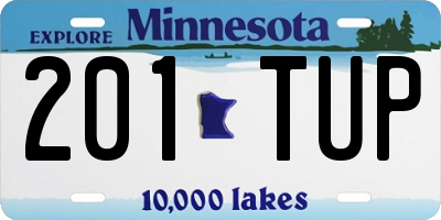 MN license plate 201TUP