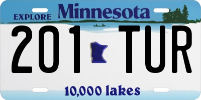 MN license plate 201TUR