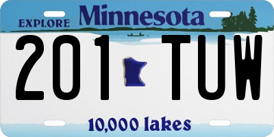 MN license plate 201TUW