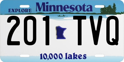 MN license plate 201TVQ