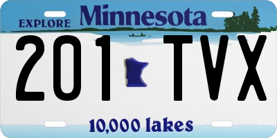 MN license plate 201TVX