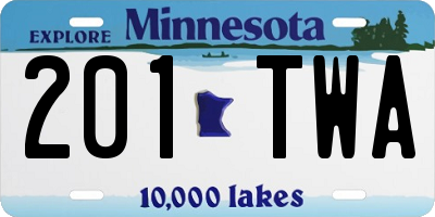 MN license plate 201TWA