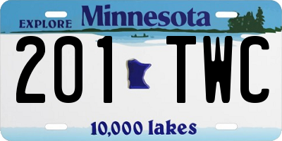 MN license plate 201TWC