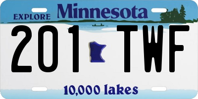 MN license plate 201TWF