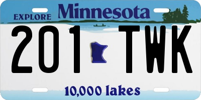 MN license plate 201TWK
