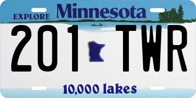 MN license plate 201TWR